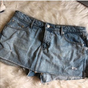 Denim skort from Zara